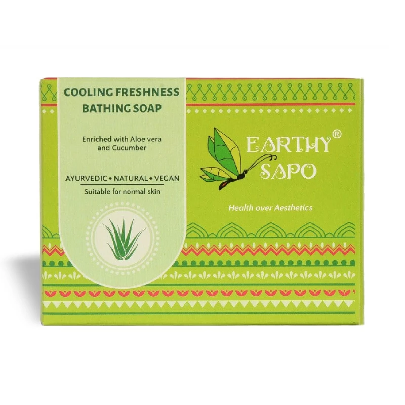 Earthy Sapo Handmade Cooling Freshness Bathing Soap, 100 g-1.webp